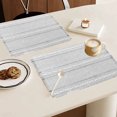 thumbnail image 4 of Linen Placemat with Tassel Edge, Thick Table Mat for Dining and Insulation, Beautiful and Practical Table Setting for Daily Use and Parties(White), 4 of 6