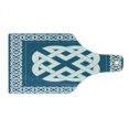 thumbnail image 1 of Celtic Cutting Board, Everlasting Knot Motif Representing 4 Elements Earth Water and Air, Decorative Tempered Glass Cutting and Serving Board, Wine Bottle Shape, Petrol Blue White, by Ambesonne, 1 of 1