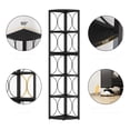 thumbnail image 7 of Tribesigns 6 Tier Tall Corner Bookcase, Industrial Wood Stand Shelf  for Living Room, Black, 7 of 7