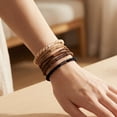 thumbnail image 4 of allydrew Boho Hair Tie Bracelets for Women, No Damage Elastic Hair Bands, Hair Accessories for Thick and Thin Ponytails (20pcs), Neutral, 4 of 6