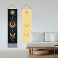 thumbnail image 5 of 2 Pcs Moon Phase Tapestry Sun Tapestry Black and Beige Bohemian Vertical Tapestry Wall Hanging Decor Star Sun, 5 of 9