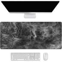 Amazing Black Marble Desk Mat, Desk Accessory, Cute Workspace, Trendy Workspace, Trendy, 35.4x15.7in Large Gaming Mouse Pad, Cute Desk Topper, Pretty Desk Pad