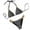 Gray, variant on Bikini Sets for Women Summer Solid Two-Piece Velvet Rhinestone Metal Chain Bikini Swimsuit Swimwear