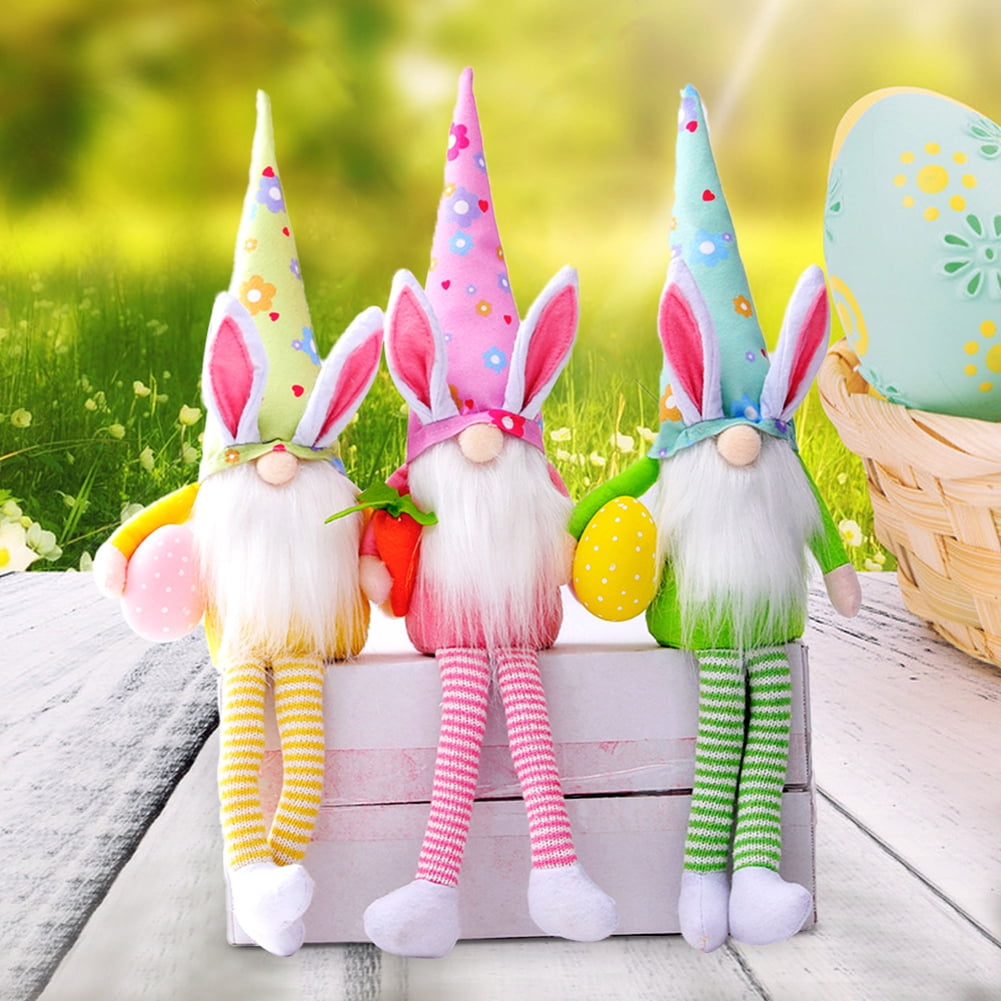 Kepooman Long Leg Plush Elderly Bunny Gnome Doll for Holiday Decor Gifts, Yellow Kepooman Long Leg Plush Elderly Bunny Gnome Doll for Holiday Decor Gifts, Yellow