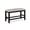Gray, variant on Espresso finish with footrest | Perfect for contemporary dining settings | Experience the comfort of a cushioned seat