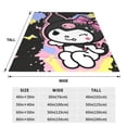thumbnail image 4 of Kuromi And My Melody Fleece Blanket Super Soft Cozy Throw Blanket 40"X30", Lightweight Fuzzy Comfy Flannel Blanket Warm Plush Throw Blankets For Couch, Sofa, Bed, 4 of 7