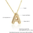 thumbnail image 6 of Bubble Letter Necklace 18K Gold Plated for Women Q Rhinestone Bubble Balloon Initial Pendant  for Her, 6 of 8