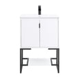 thumbnail image 3 of Manhattan Comfort Scarsdale Metal Bathroom Vanity Sink in White/Black, 3 of 10