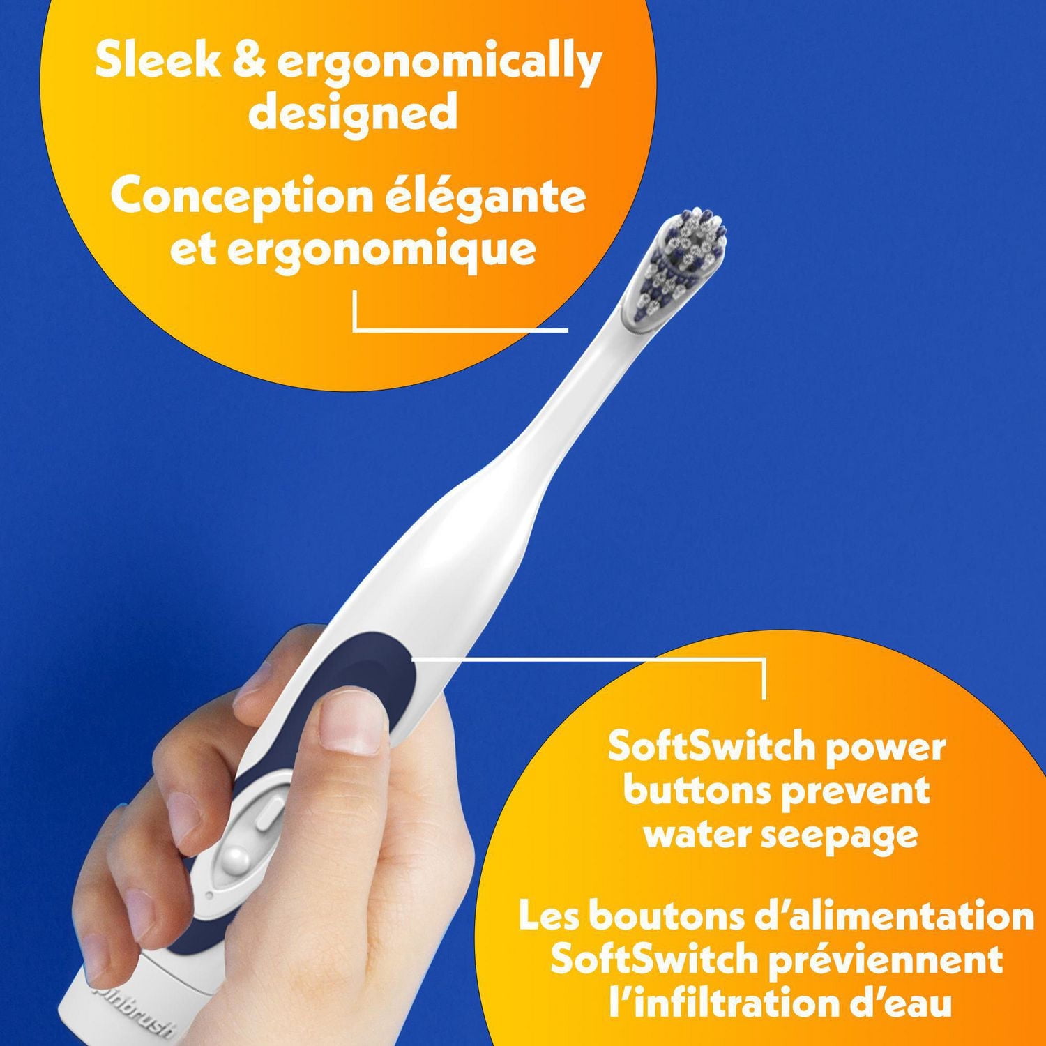 Spinbrush Brosse à dents à piles, soies moyennes