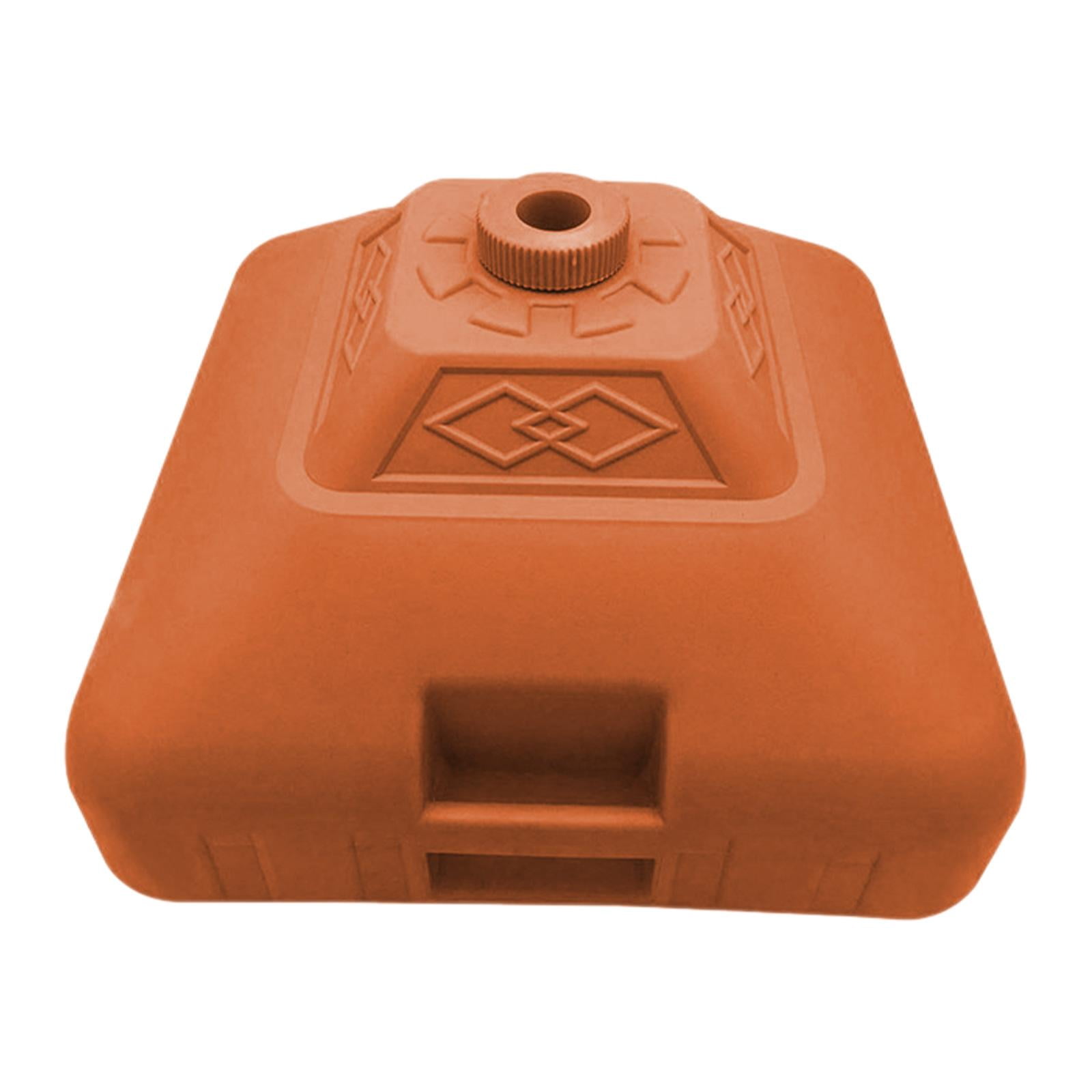 SunniMix Water Fillable Umbrella Base Parasol Holder, Square Patio Umbrella Holder Outdoor Umbrella Stand for Yard Lawn Beach Poolside Orange