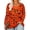Halloween Orange, variant on Plus Size Long Sleeve Black Orange Shirts For Women 2X Halloween Crewneck Tops Raglan Pumpkin Face Pullover Color Block Tee Warm Fall Winter Blouses 2XL 18W 20W