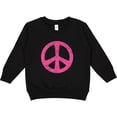 thumbnail image 2 of Inktastic Peace Sign Pink Retro Toddler Sweatshirt, 2 of 4