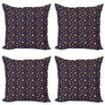 thumbnail image 1 of Ambesonne Space Throw Pillow Cover 4 Pack, Cheerful Planets and Rockets, 24", Multicolor, 1 of 2