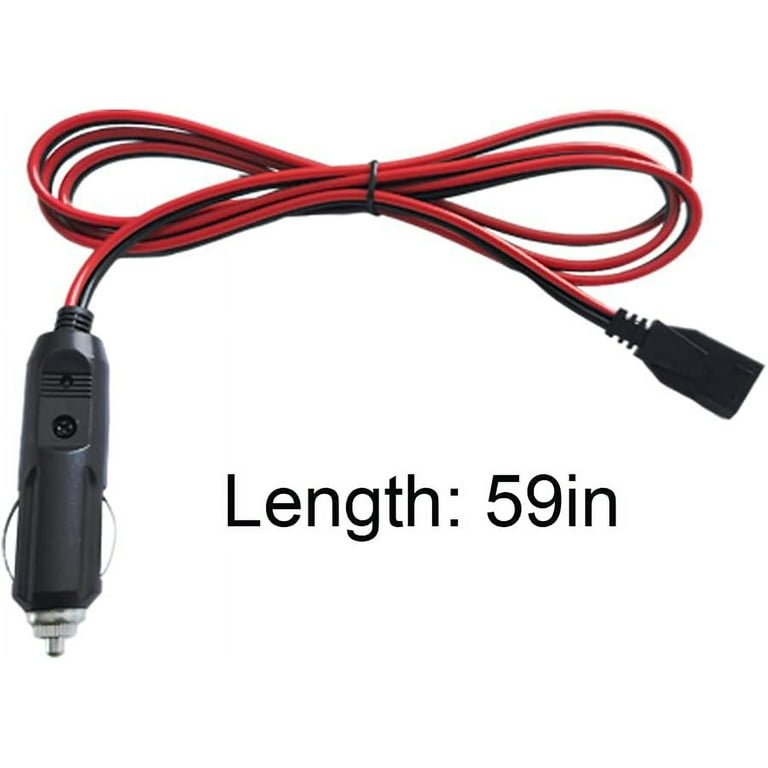 what size wire for 12v cigarette lighter CB Power Cord 3 Pin Plug Cable-12V Cigarette Lighter Plug Heavy Duty 2 Wire  16 Gauge with 3 Pin Socket for CB Ham Radios (1 Cigarette Lighter Plug)