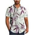 thumbnail image 3 of Sentmoon Chemise Homme à Boutons Manches Courtes Surdimensionnée Col Rabattu Extensible Hauts d'Été Homme 2025 avec Imprimé Vêtements Homme Confortables pour Gym Ou Entraînement, 3 of 7
