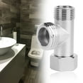thumbnail image 1 of 2PCS3/8 Tee Toilet Diverter Valve Tooth Adaptor Pure Brass Toilet Tee Adapter Flush Valve Movable Nut, 180 Rotating Switch, 1 of 8