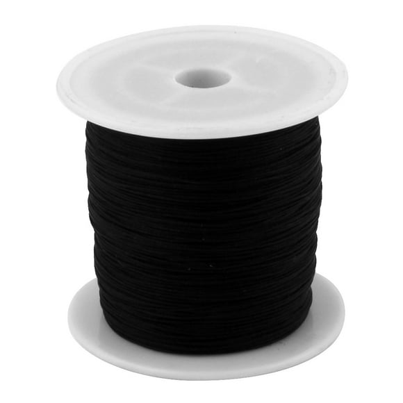 Unique Bargains Home Nylon DIY Art Craft Braided Chinese Knot Cord String Rope Black 153 Yards