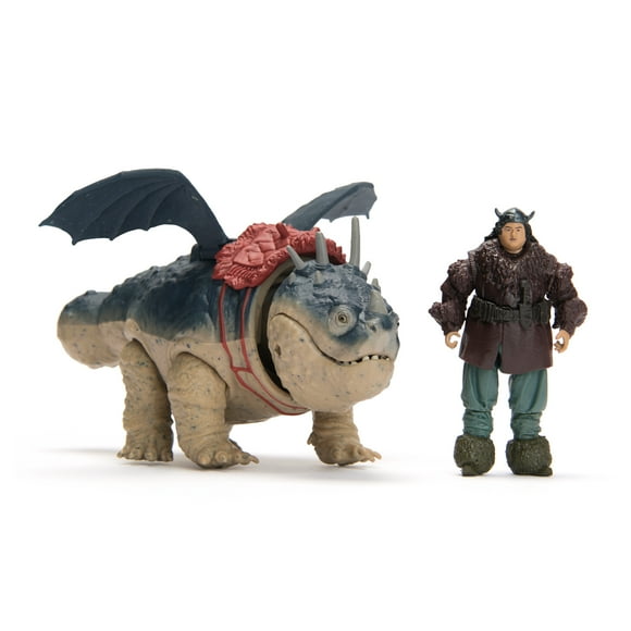 DreamWorks Dragons, How to train Your Dragon, Gronckle & Fishlegs, Duo de figurines Vikings articulées, jouets pour enfants à partir de 4 ans