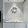 thumbnail image 5 of Yayeee Wall Clock Battery Operated 11.9" Silent Quartz Non-Ticking for Living Room Decor, Light Blue Shimmering Pattern, 5 of 8