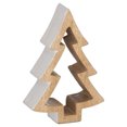 thumbnail image 1 of The Noel Collection - Adorno de de Madera Snowy Diseño Árbol de Navidad (Natural, Blanco), 1 of 2