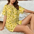 thumbnail image 6 of Womens Pajama Sets With Pocket, Cute Corn Yellow Stripe Lounge Sets Short Sleeve Sleepwear PJ Sets for Women, 6 of 6