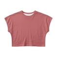 thumbnail image 4 of DHFJKG Crop Tops For Women T Shirt Short Sleeve Crew Neck Sexy Slim Fit Basic Tee Summer Going Out Casual Clothes Comfy Top, 4 of 4