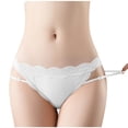 thumbnail image 1 of FAIWAD String pour Femme à Bordure en Dentelle Taille Mi-Basse à Lanières Respirant G-String Strings Culottes Extensibles Sans Coutures, 1 of 5