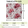 thumbnail image 2 of Pioneer Flower Floral Print Pattern Square Fitted Tablecloth with Elastic Edge,Square Table Cover,Washable Elastic Table Cover for Home Kitchen Party Decor 34"x34", 2 of 6
