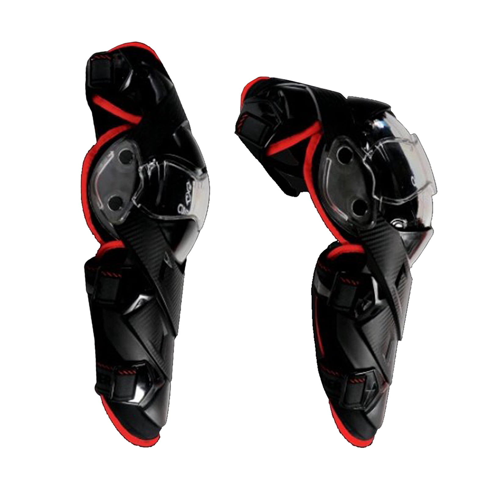 figatia 1 Pair Motorbike Knee Pads Armour Gear Motocross Shin Guards Protector Red 