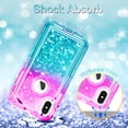 thumbnail image 2 of For iPhone XS Max Tough Defender Sparkling Liquid Glitter Heart Case Cover Blue, 2 of 5