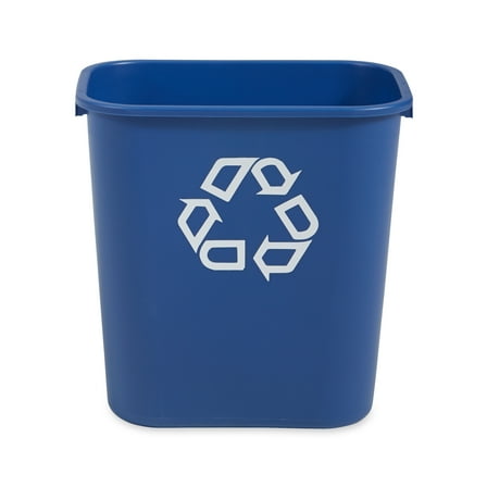 Rubbermaid Recycling Wastebasket, Blue, 7 Gallon