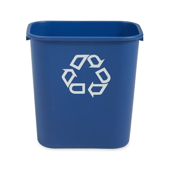 Rubbermaid Recycling Wastebasket, Blue, 7 Gallon