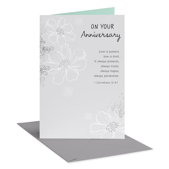 American Greetings Religious Anniversary Card (Love is Patient)