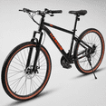 thumbnail image 4 of 24“/27" Mountain Bike, High Carbon Steel Frame, 21-Speed with Front Suspension & Disc Brakes, Durable Design with Brown Edge Tires for School Commuting & Outdoor Cycling, 4 of 7
