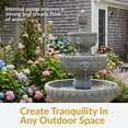 thumbnail image 3 of Sunnydaze Lion Head Traditional Resin 3-Tier Outdoor Water Fountain, 3 of 12