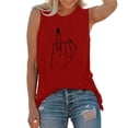 thumbnail image 1 of T-Shirt Décontracté Sans Manches pour Femmes, Col Rond, avec Imprimé Floral - pour Usage Quotidien, 1 of 4