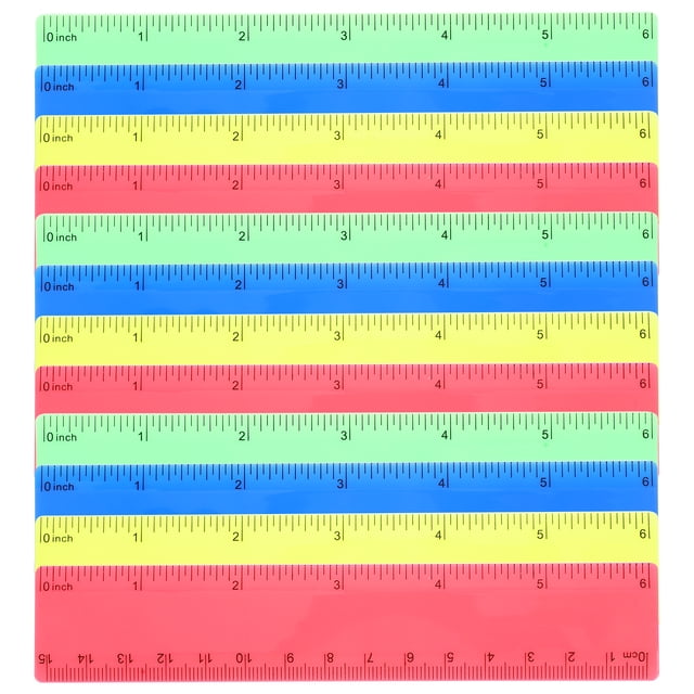 MasteelfCA 20pcs Creative Kids Rulers Novelty Portable Straight Rulers Students Scale Rulers