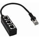 thumbnail image 1 of Network 1 to 3 Port Ethernet Adapter Cable - Splitter for Ethernet One-to-Three Extension-Good, 1 of 2