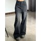 thumbnail image 1 of HOUZHOU-pantalones vaqueros negros Vintage para mujer, ropa de calle Grunge de cintura alta de los años 90, holgada, informal, moda coreana, pantalones vaqueros rectos lavados, 1 of 6