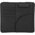 thumbnail image 1 of Lunfar Sun Visor CD Organizer, Multifunctional Car Sun Visor Card Ticket Holder Organizer PU Leather Storage Bag Black, 1 of 5