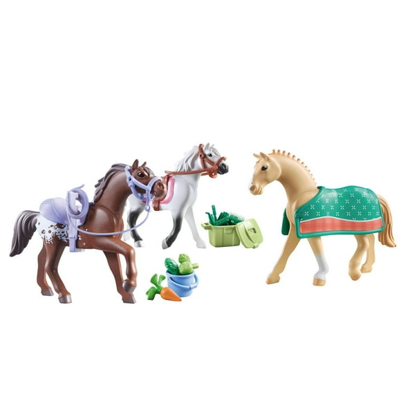 Playmobil Three Horses with Saddles