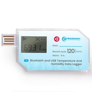 Wisesorb 1 Pack Temp/RH Data Logger with LCD, USB, Bluetooth & App Temperature Humidity Recorder with PDF Report