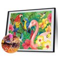 thumbnail image 1 of Cuadros Decorativos DIY Diamond Painting Kits Flamingo Parrot Full Square Drill Wall (30x40CM) Tmvgtek embutido en tela, 1 of 9