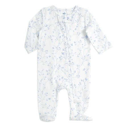 aden + anais, long sleeve zipper one-piece, vineyard, 3-6m