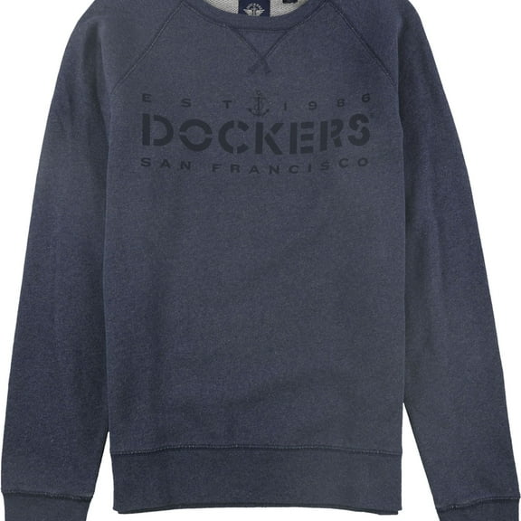 Dockers Mens Alpha Logo Sweatshirt, Blue, X-Large
