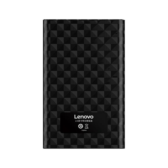 Lenovo S-02 Portable 2.5" Hard Drive Enclosure - USB 3.0 SATA External HDD Case with Tool-Free Installation and High-Speed Data Transfer (Up to 5Gbps), Compatible with Windows, Mac, and Linux