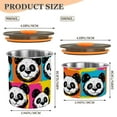 thumbnail image 3 of Panda Portrait Cartoon Airtight Coffee Bean Canister 17oz Food Storage Containers with Lids For Gournd, Tea, Sugar, Flour, Rice, Cereal, Candy Cookie Jar, 3 of 8