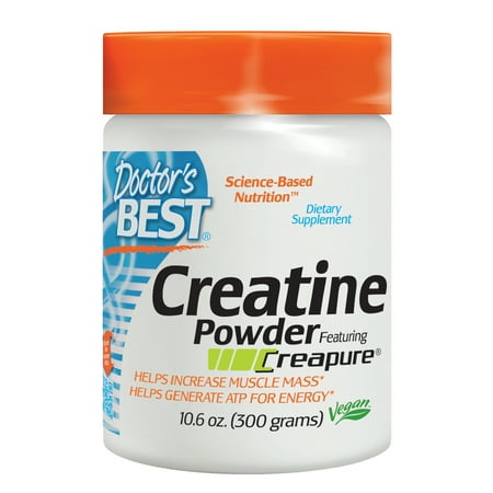 Doctor's Best Creatine Powder Non-GMO, Vegan, Gluten Free, 300 (Best Creatine Monohydrate Powder)