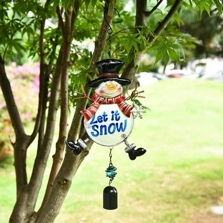 

Clearance!Wrought Iron Christmas Wind Chimes Pendant Christmas Wind Chimes Wrought Iron Pendant Metal Bell Craft Window Display