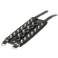 thumbnail image 5 of Tebru Punk Bracelet Goth Black Leather Wristband Metal Studded Spike Rivets Cuff Bangle For Men And Women Punk Style Decoration, 5 of 8
